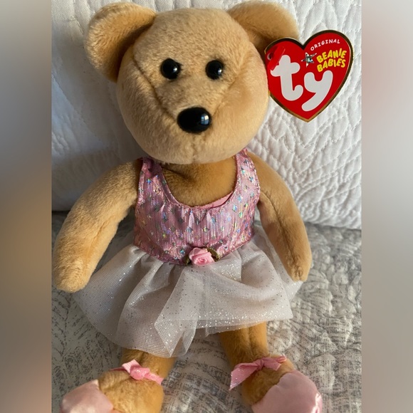 🩰 RETIRED TY BEANIE BABY BALLERINA BEAR “PRIMA”. RARE! MWMT! DATED 2005! - Picture 2 of 7